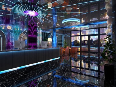 现代KTV大厅3D模型下载